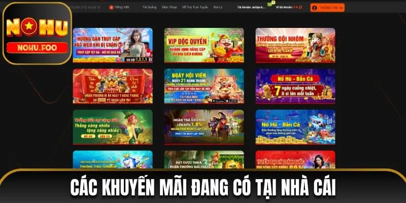Trang chủ Các khuyến mãi đang có tại nhà cái