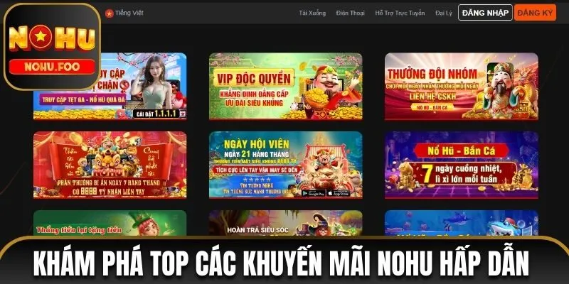 Khám Phá Top Các Khuyến Mãi NOHU Hấp Dẫn Dành Tặng Hội Viên Khám Phá Top Các Khuyến Mãi NOHU Hấp Dẫn Dành Tặng Hội Viên